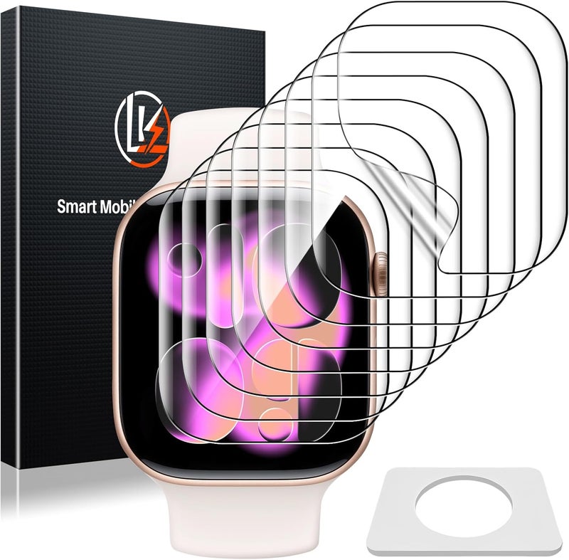 LK 8 Pack for Apple Watch Series 11 Screen Protector 42mm [Upgrade Soft TPU Film - Strong Absorption] Self-Healing, HD Ultra-Thin 42mm Screen Protector for iWatch Accessories, High Touch Screen Cover - Image 1